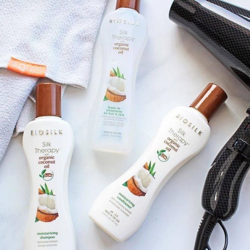 BioSilk Silk Therapy mit Kokosnussöl Feuchtigkeitsspülung 1