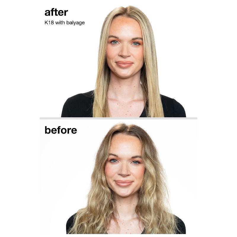 Ergebnisse der K18-Haarpflege bei blondem Haar