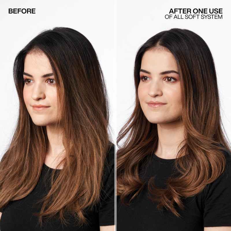 Redken All Soft Shampoo für trockenes Haar Vorher &amp; Nachher